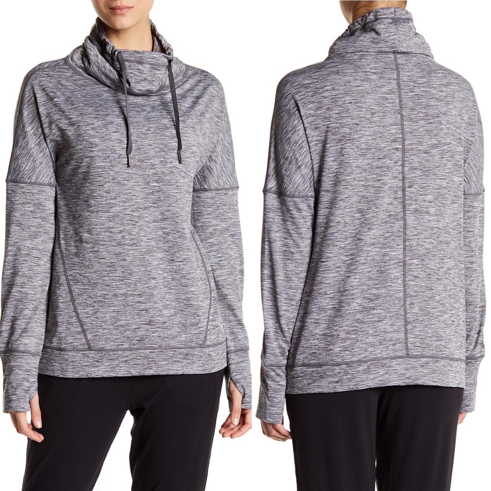 Betsey Johnson Performance Spacedye Cowl Neck Pullover Athletic